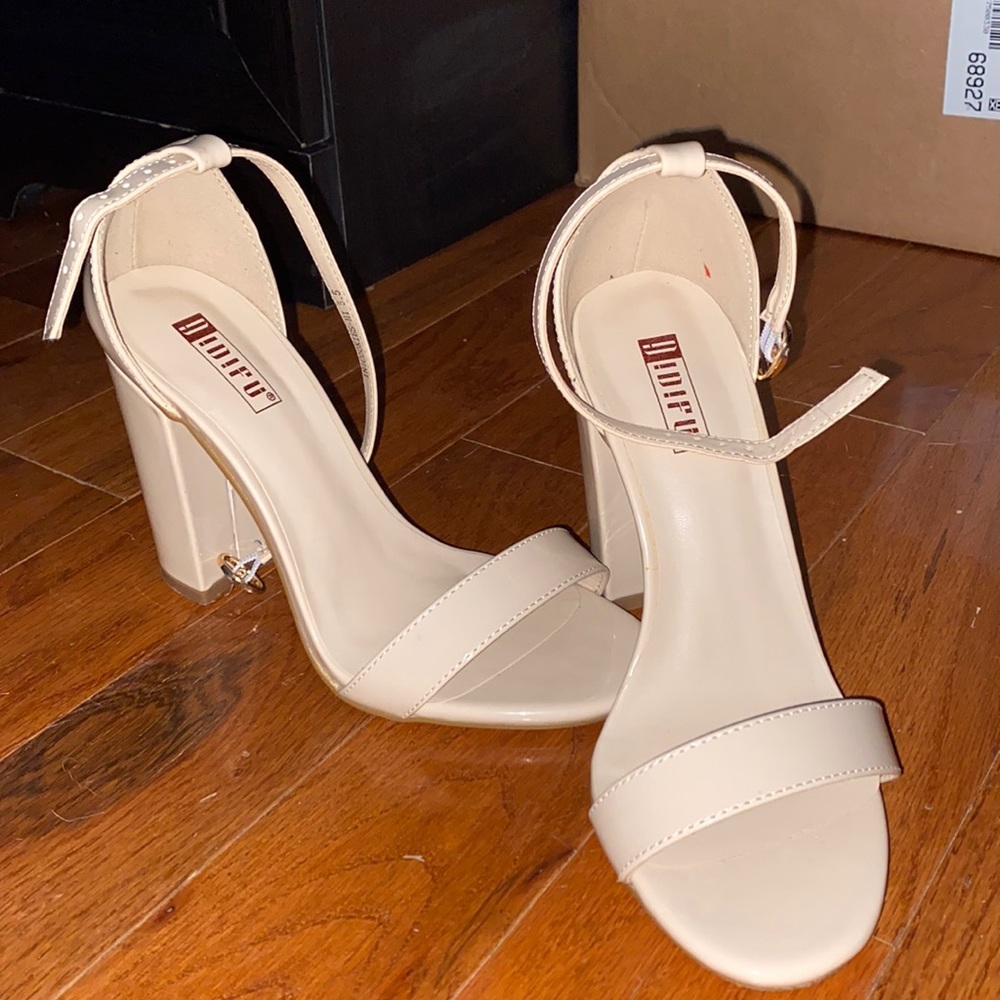 Nude Block Heel